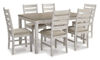 Picture of Skempton - White Table with 6 Chairs