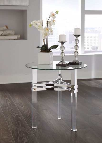 Picture of Braddoni - Chrome Round End Table