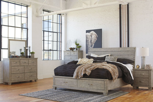 Picture of Naydell - Gray King Storage Bed