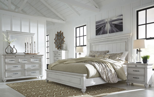 Picture of Kanwyn - White King Panel Bed