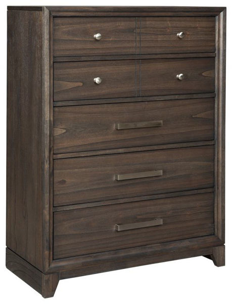 Picture of BRUEBAN GRAY 5-DRAWER CHEST