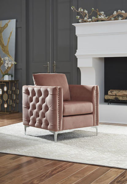 Picture of Lizmont - Blush Accent Chair