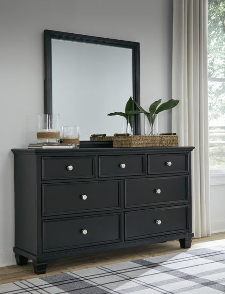 Picture of Lanolee - Black Dresser/Mirror