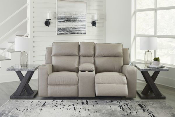 Picture of Lavehorne - Pebble Reclining Loveseat with Console