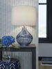 Picture of Lemmitt Navy Glass Table Lamp