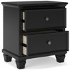 Picture of Lanolee - Black 2-Drawer Night Stand